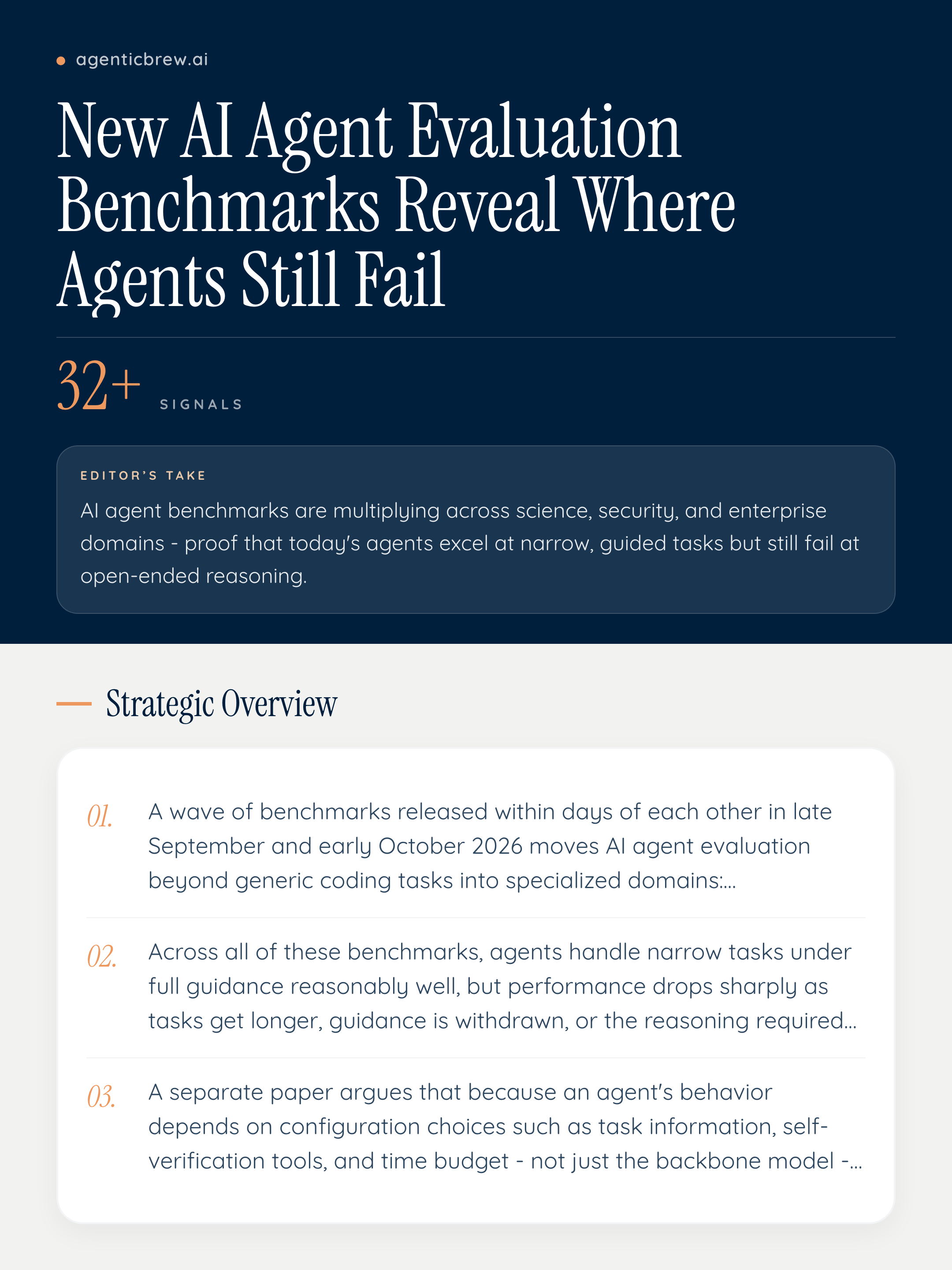 New AI Agent Evaluation Benchmarks Reveal Where Agents Still Fail — AI ...