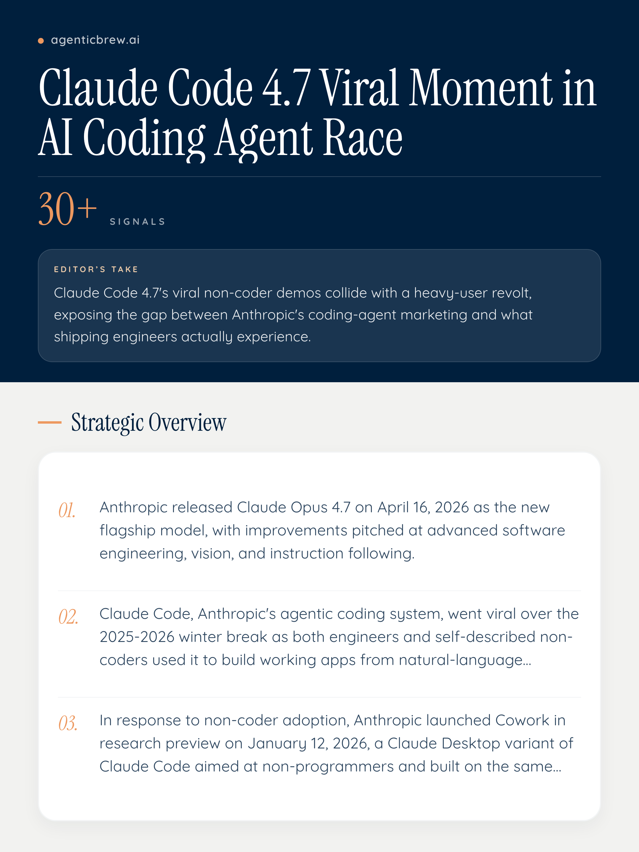 Claude Code 4.7 Viral Moment in AI Coding Agent Race — AI News ...