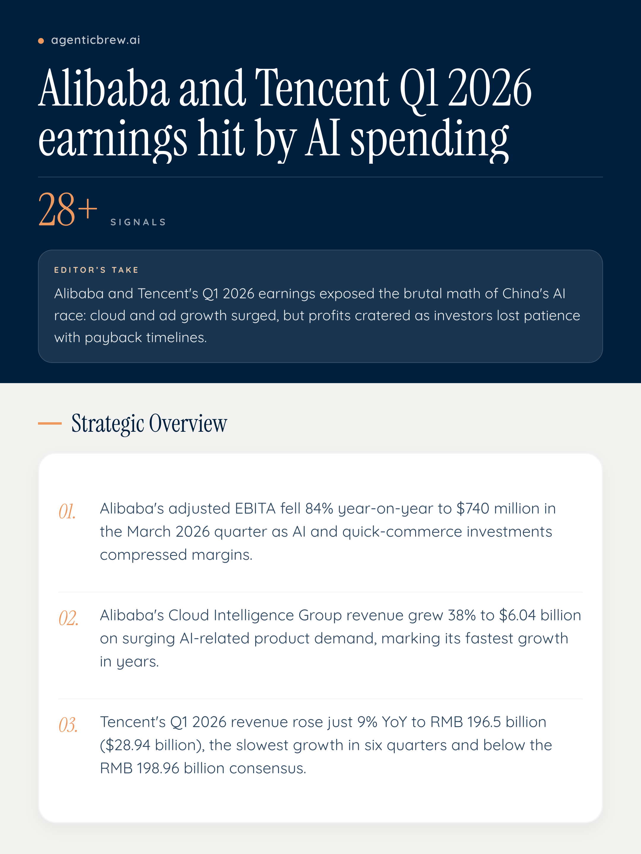 Alibaba and Tencent Q1 2026 earnings hit by AI spending — AI News ...