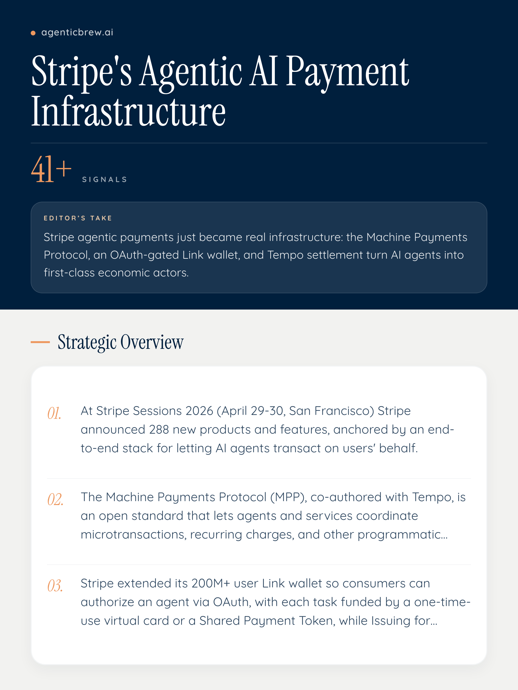 Stripe's Agentic AI Payment Infrastructure — AI News | Agentic Brew