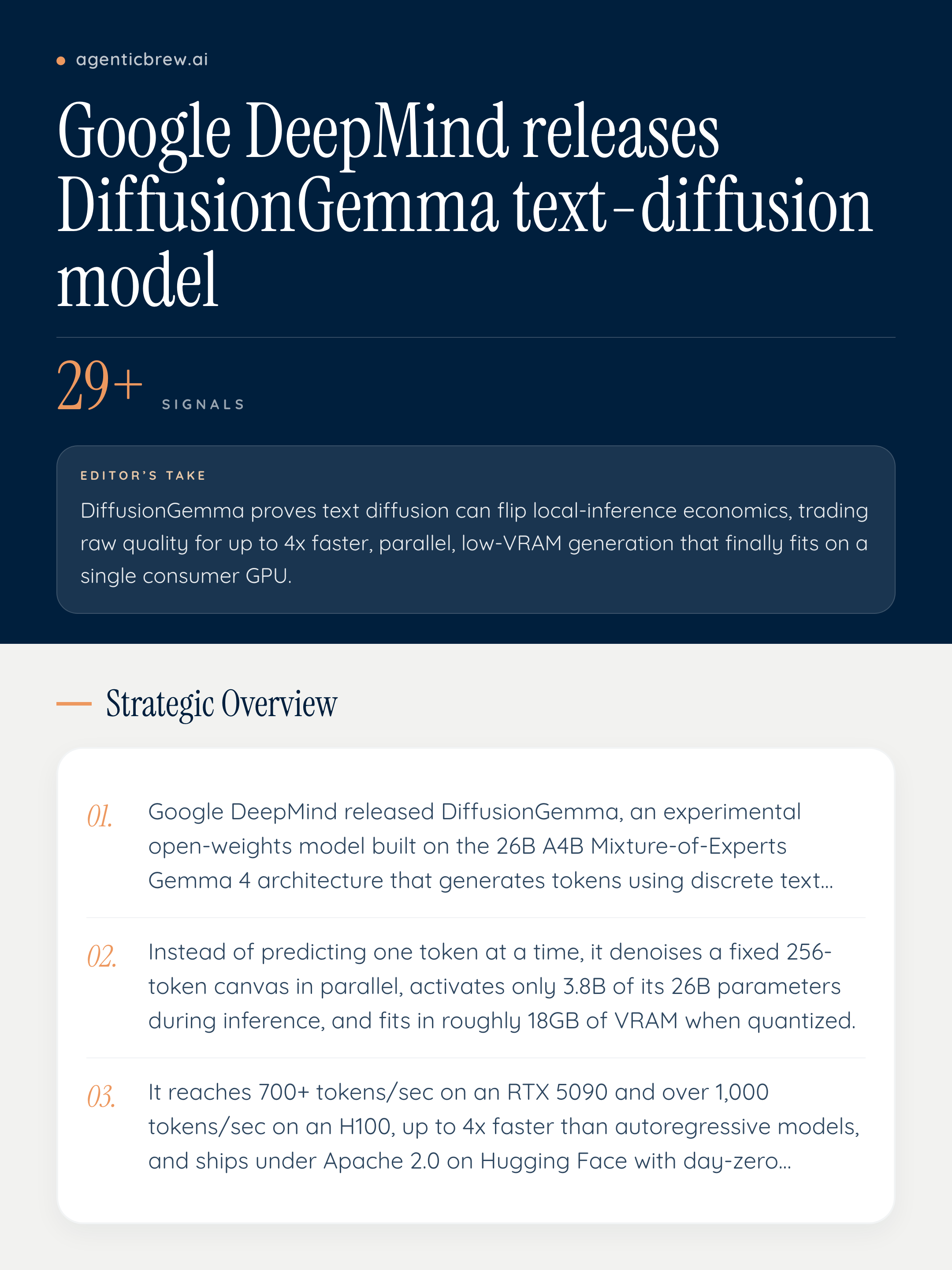 Google DeepMind releases DiffusionGemma text-diffusion model — AI News ...