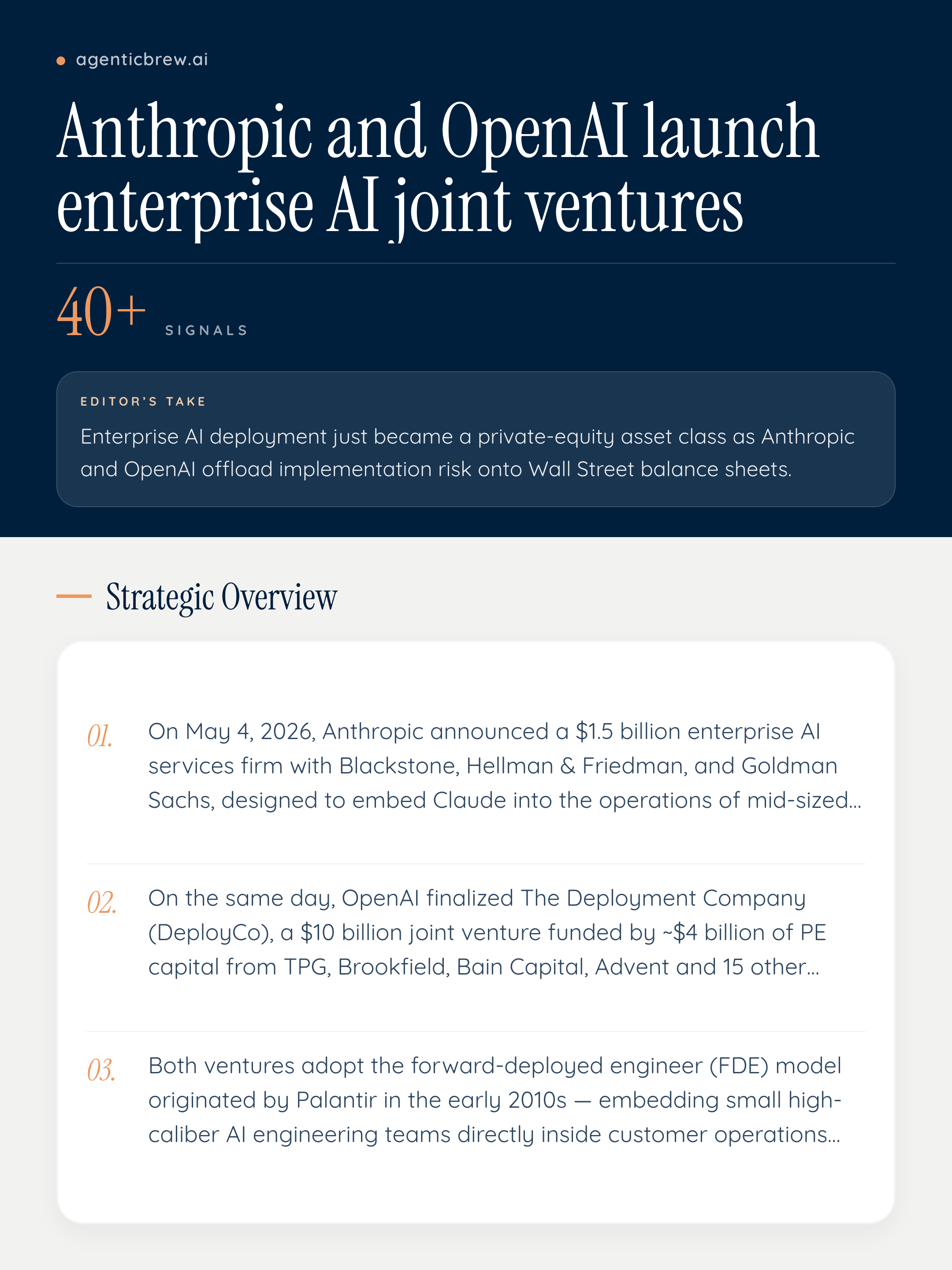 Anthropic and OpenAI launch enterprise AI joint ventures — AI News ...